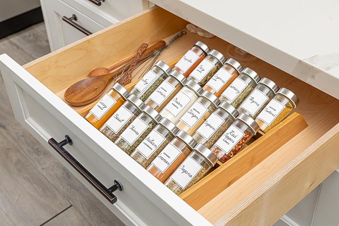 Orii 18 Jar Bamboo Compact Spice Rack - Image 6
