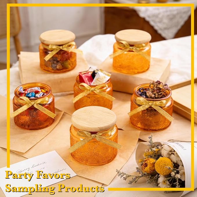 4 oz Amber Mini Glass Jars - Image 3