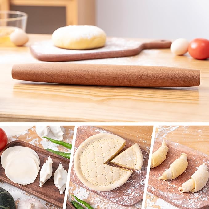 AISOSO French Rolling Pin, 15.75 Inches Wood Rolling Pins - Image 6