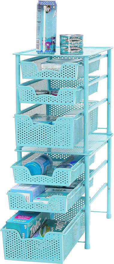 Simple Houseware Stackable 3 Tier Sliding Basket Organizer Drawer - Image 6