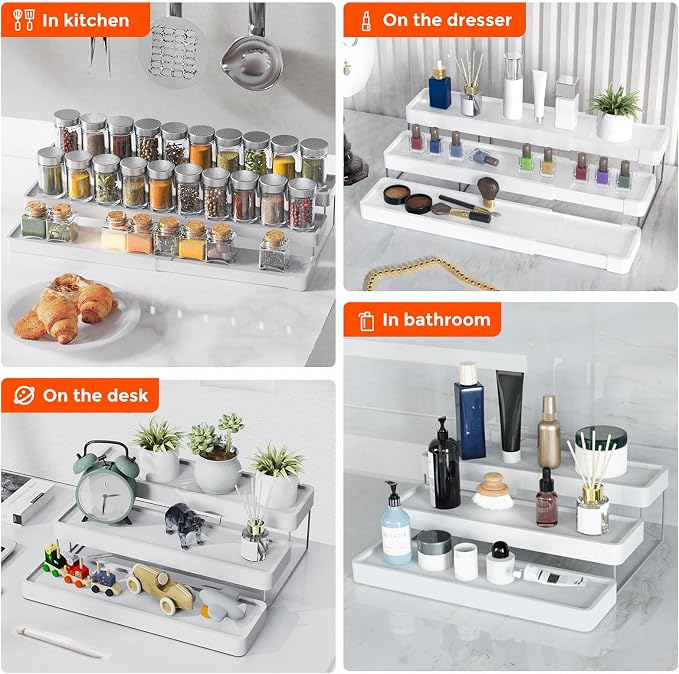 2 Pack Expandable Spice Rack Organizer - Image 8