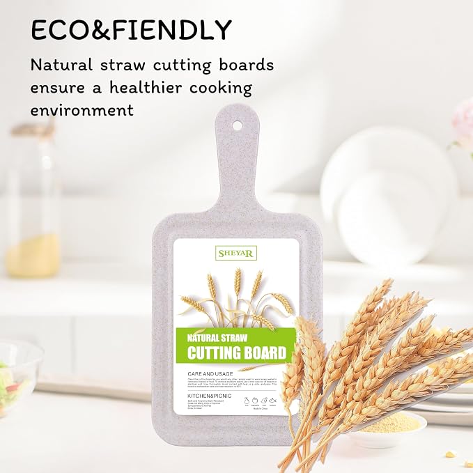 Cutting Board for Kitchen, Wheat Straw Fiber Cutting Board, Dish Washer Safe - Image 4