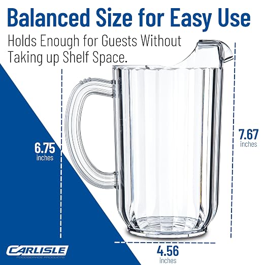 Carlisle FoodService Products 553807 Plastic Pitcher, 48 Ounces - Image 4