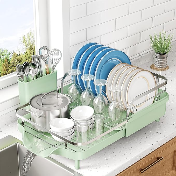 SNTD Dish Drying Rack, Expandable Dish Rack by SNTD