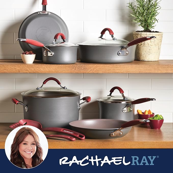 Rachael Ray - 87630 Rachael Ray Cucina Hard Anodized Nonstick Cookware Pots and - Image 7