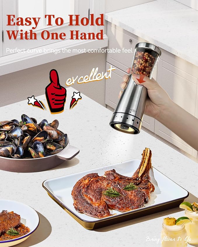 Electric Salt and Pepper Grinder Set - Image 3