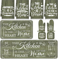 Fourluoo 10 Pcs Farmhouse Kitchen Decor and Accessories Set 4 Kitchen Towels 2 by Fourluoo