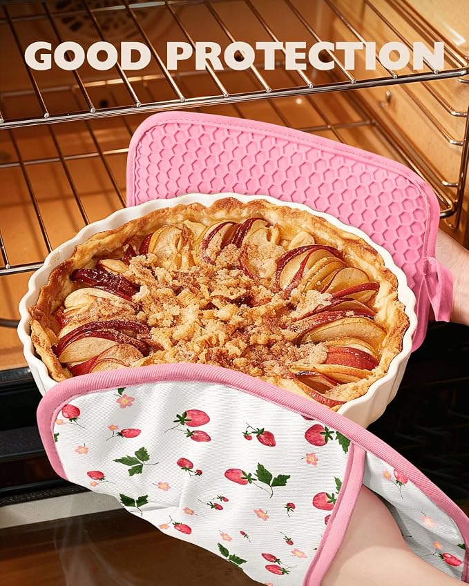 Slohif Silcone Strawberry Pot Holders - Image 4