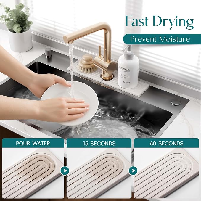 Eormoe Kitchen Sink Faucet Mat - Image 3