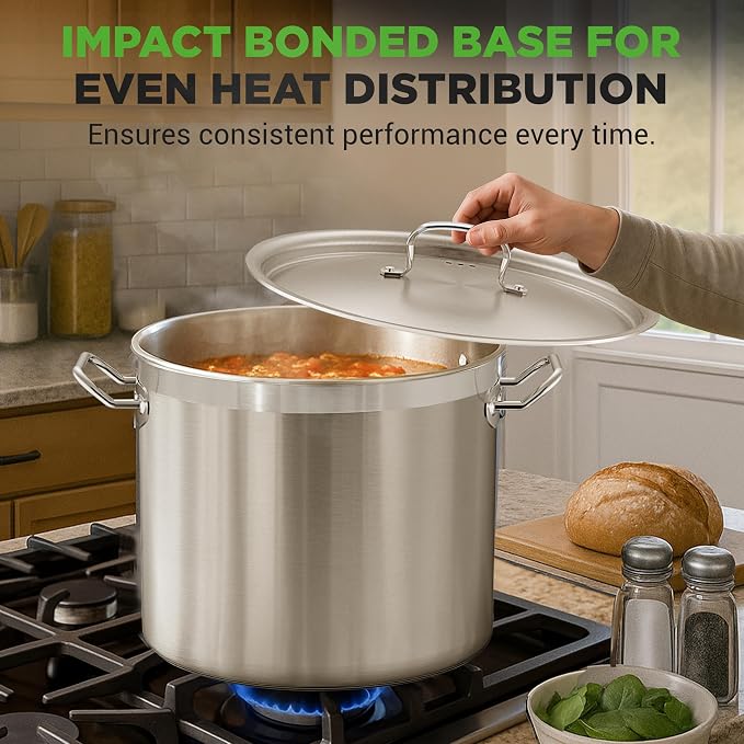 Nutrichef Stainless Steel Cookware Stockpot, 30 Quart Heavy Duty Induction Soup - Image 6