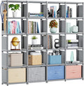Mavivegue Book Shelf, 20 Cube Storage Organizer, DIY Bookcase, Metal Cube by Mavivegue