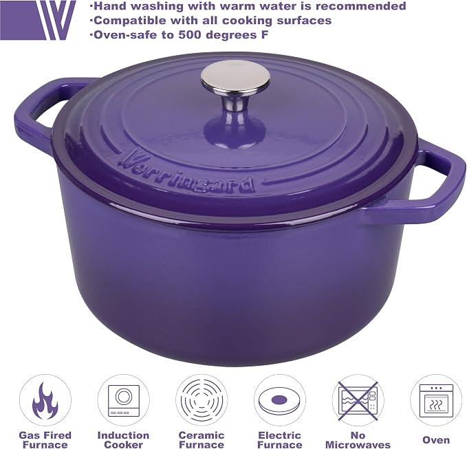 VORRINGARD Enameled Cast Iron Dutch Oven Pot - Image 3