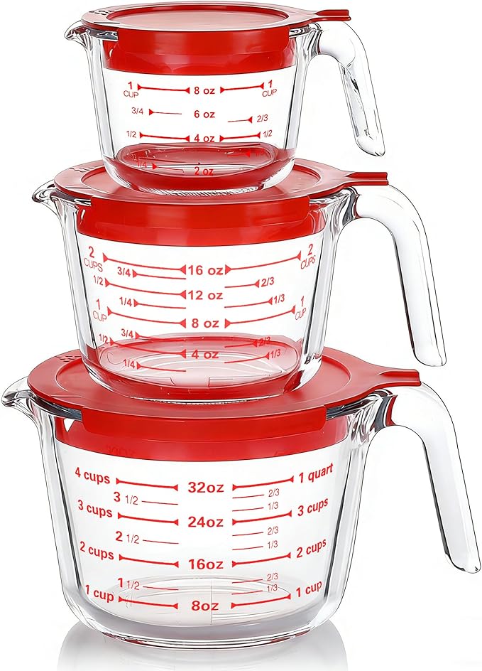 M MCIRCO 6 Pcs Glass Measuring Cups by MMCIRCO
