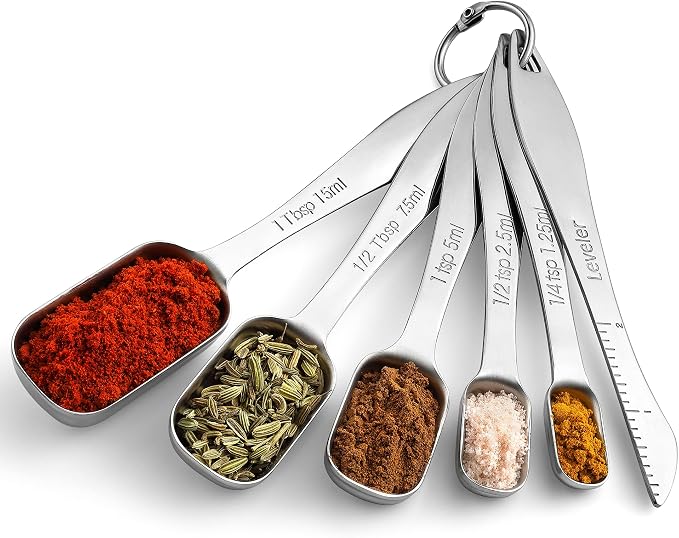 Spring Chef Stainless Steel Measuring Spoons Set of 6 - Image 8