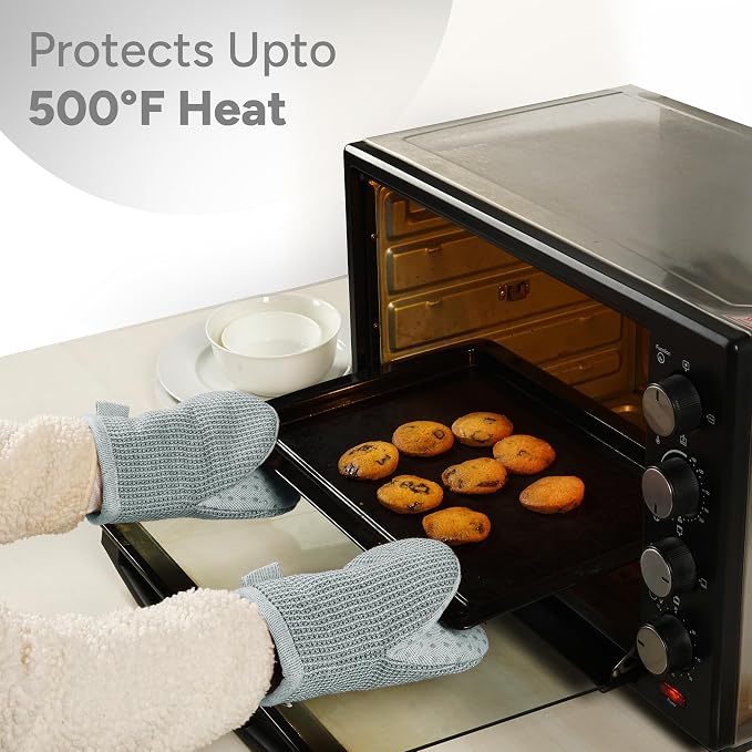 Casa Platino Heat Resistant Oven Mitts & Potholders, 4-Piece – Oven Mitt and - Image 4