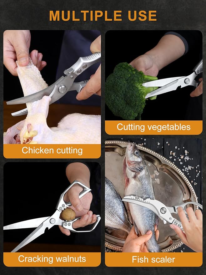 2 Pack Kitchen Shears, Heavy Duty Poultry Shears - Image 6