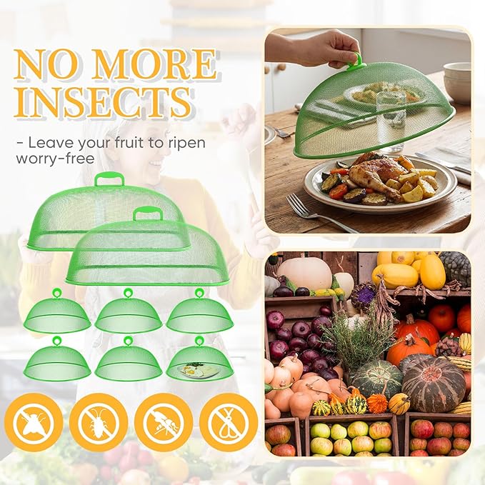 Hicarer 8 Pcs Metal Mesh Screen Food Cover - Image 6