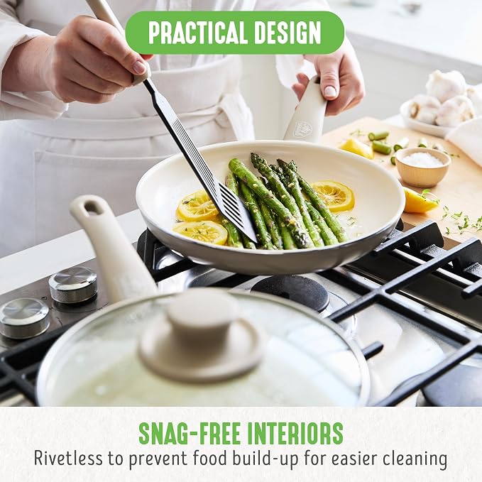 GreenLife 16 Piece Nonstick Cookware Set, Soft Grip Non-Toxic PFAS-Free Ceramic - Image 9