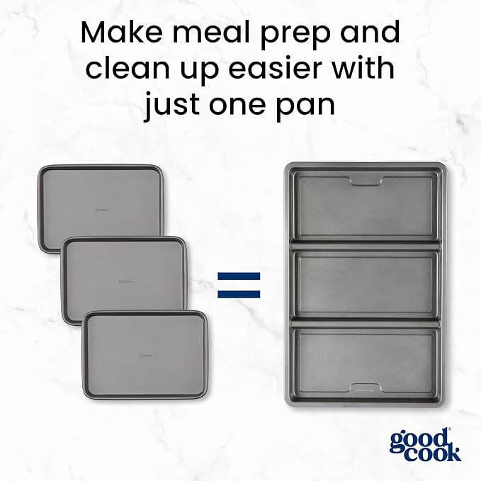 GoodCook Divided Baking Sheet Premium Carbon Steel Nonstick Pan, 11 x 17-Inch - Image 6