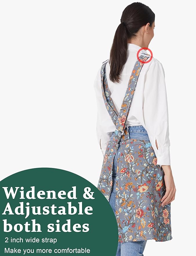 Cozy Adjustable Cross Back Aprons - Image 3