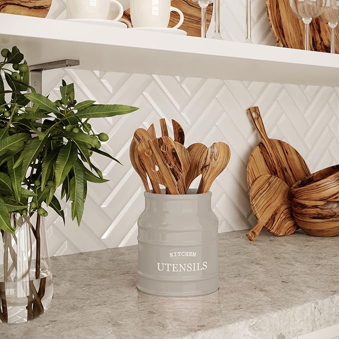 Barnyard Designs Ceramic Farmhouse Utensil Holder - Image 6