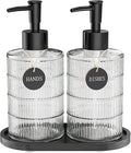 MASADI Soap Dispenser Set with Bamboo Tray, Dish and Hand Soap Lotion Dispenser by masadi