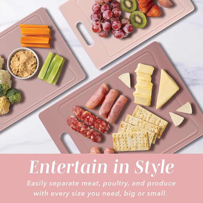 COOK WITH COLOR Non-Slip Cutting Board Set – Kitchen Essentials with Easy Grip - Image 6