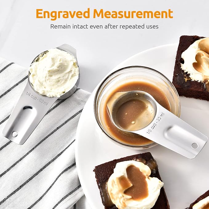 Measuring Cups: U-Taste 18/8 Stainless Steel Measuring Cups Set of 7-Piece: 1/8 - Image 4