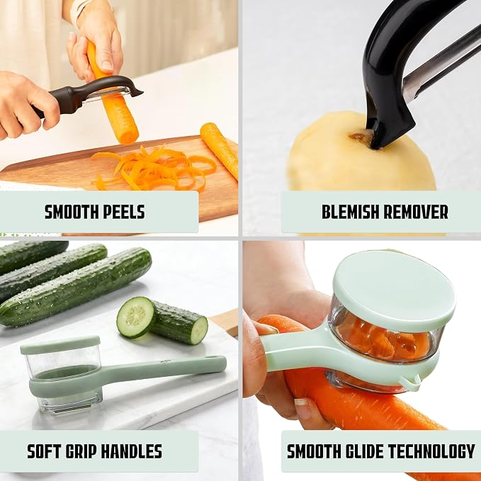3-Pack Swivel Vegetable Peeler + Fruit Peeler - Image 7