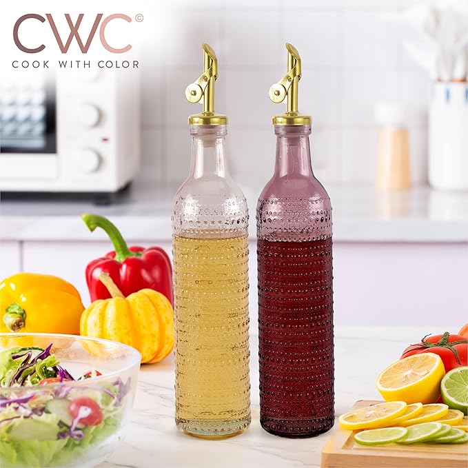 COOK WITH COLOR Glass Olive Oil Bottle Dispenser - Image 4