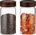 18 OZ Glass Coffee Jars with Top Screw Lid Ground Sugar Spice Herb Container by Patoper