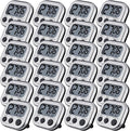 Leumoi 24 Pcs Digital Kitchen Timers Magnetic Back Timers Bulk Large Screen by Leumoi