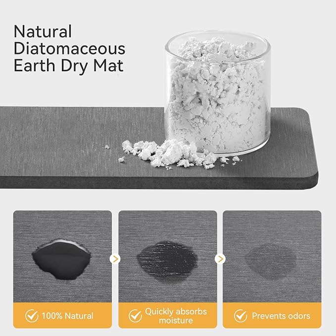 Yofidra Sink Caddy with Stone Drying Tray: Stainless Steel Soap Dispenser - Image 6