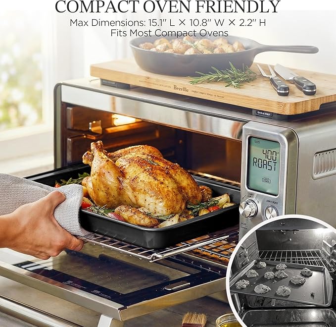 KITESSENSU Compact Baking Pans Sets, Nonstick Bakeware Sets 19-Piece - Image 4