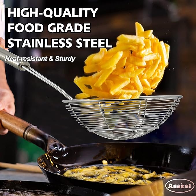 Anaeat Stainless Steel Spider Strainer Skimmer - Image 2