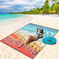 WIWIGO Beach Blanket Waterproof Sandproof Beach Mat 79" X 83"/10'x9'for 2-8 by WIWIGO