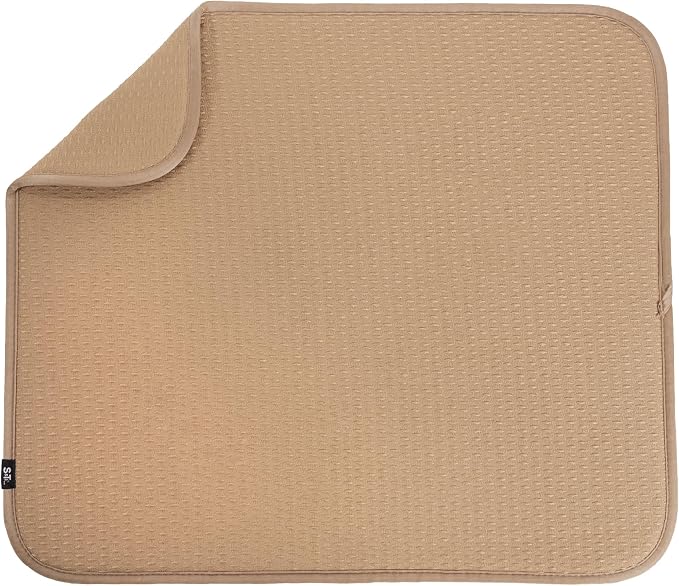S&T INC. Dish Drying Mat, 16” x 18”, Absorbent Microfiber Kitchen Counter Mat by STINC