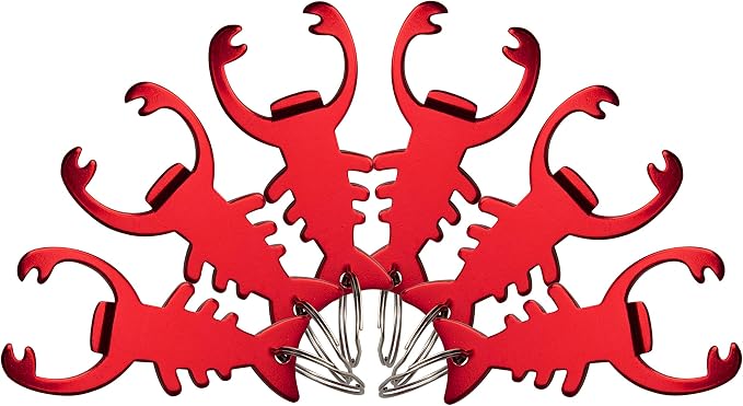 SWATOM Lobster 6PCS Bottle Opener Keychain Beer Openers Tool Key Chain Ring by SWATOM