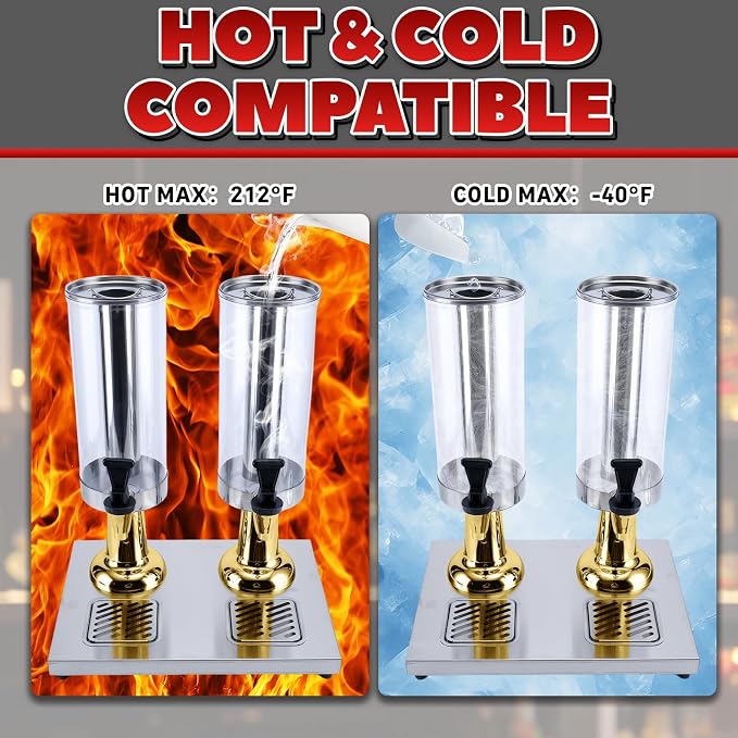 2-Gallon Drink Dispenser with Stainless Steel Drip Tray - Image 6