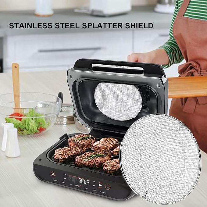 2-Pack Splatter Shield for Ninja Foodi FG551, 304 Stainless Steel Reusable - Image 7