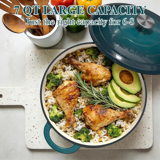 Umite Chef 7QT Enameled Cast Iron Dutch Oven - Image 4