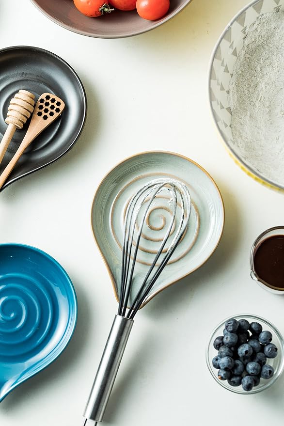 Spoon Rest, Large Ceramic Spoon Holder - Image 4