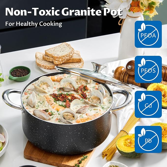 BEZIA 6 Quart Nonstick Stock Pot - Image 2