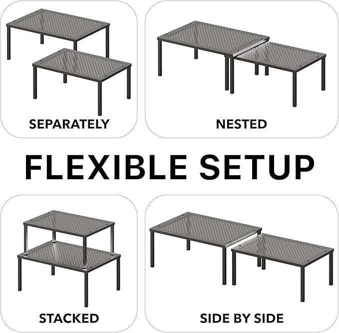 Simple Houseware Expandable Stackable Cabinet and Counter Shelf Organizer - Image 6