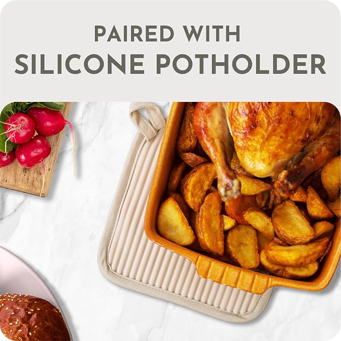 Extra Long Silicone Oven Mitts and Pot Holders Sets | Heat Resistant 500°F - Image 6