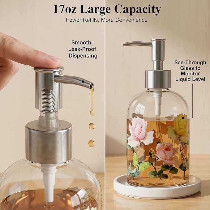 Glass Soap Dispenser Bottle - Image 5