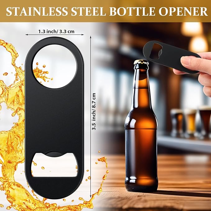 Remerry Bottle Openers Stainless Steel Flat Bottle Opener Bulk 3.4 x 1.3 Inches - Image 2
