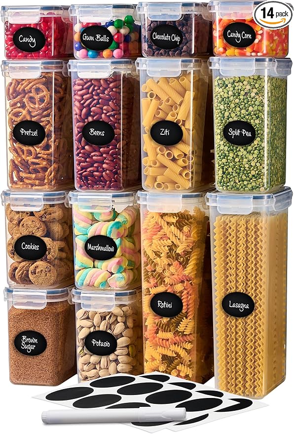 DWËLLZA KITCHEN Set of 14 Airtight Food Storage Containers by DW%C3%8BLLZAKITCHEN