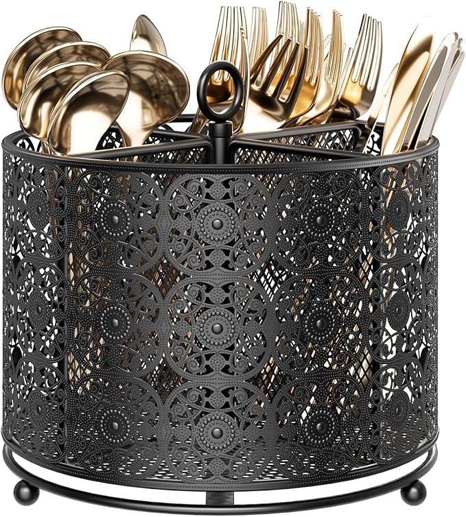 YIUKEA 360° Rotating Utensil Caddy Countertop by YIUKEA