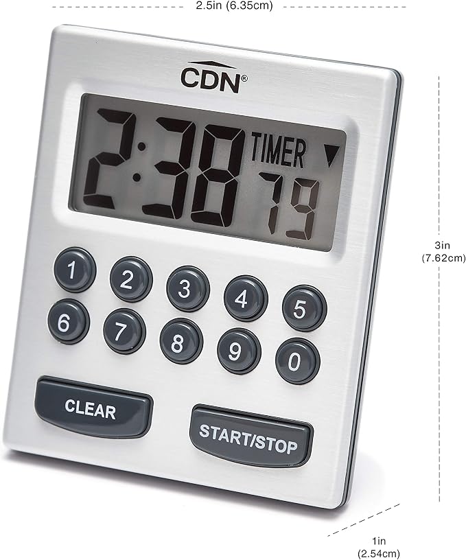 CDN Direct Entry 2- Alarm Digital Kitchen Timer | Counts Up & Down, 10 Hours by - Image 11